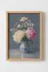 Floral Wall Art Print | Living Room Decor | Pastel Aesthetic Poster
