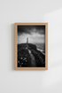 Coastal Lighthouse Print | Moody Black and White Photography, Nautical Wall Decor