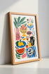 Abstract Food Still Life | Matisse Style Mediterranean Art, Kitchen & Dining Decor