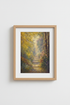 Autumn forest art | Impressionist glow, living room decor | Cozy poster