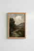 Moody landscape art | Misty tones, Living room decor
