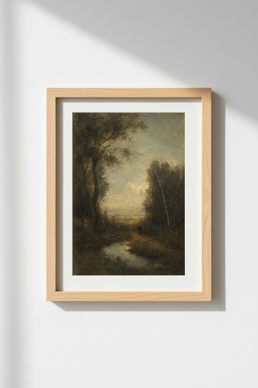 Romantic Landscape Wall Art Print | Living Room Decor | Moody Poster