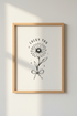 Lucky You Daisy Wall Art | Minimalist Botanical Flower Poster, Dorm & Gallery Wall Decor