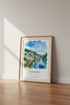 Fowey Cornwall Harbour Art | Blue Coastal Decor | Nautical Travel Poster