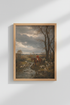 Hunting Scene Art | Romantic Realism, Autumn Tones | Living Room Decor