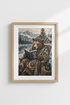 Cabin Core Bear wall art print | Rustic Mountain Lodge Decor, Whimsical Animal Poster