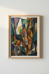 Cubist Violin Wall Art Print | Living Room Decor | Colorful Poster