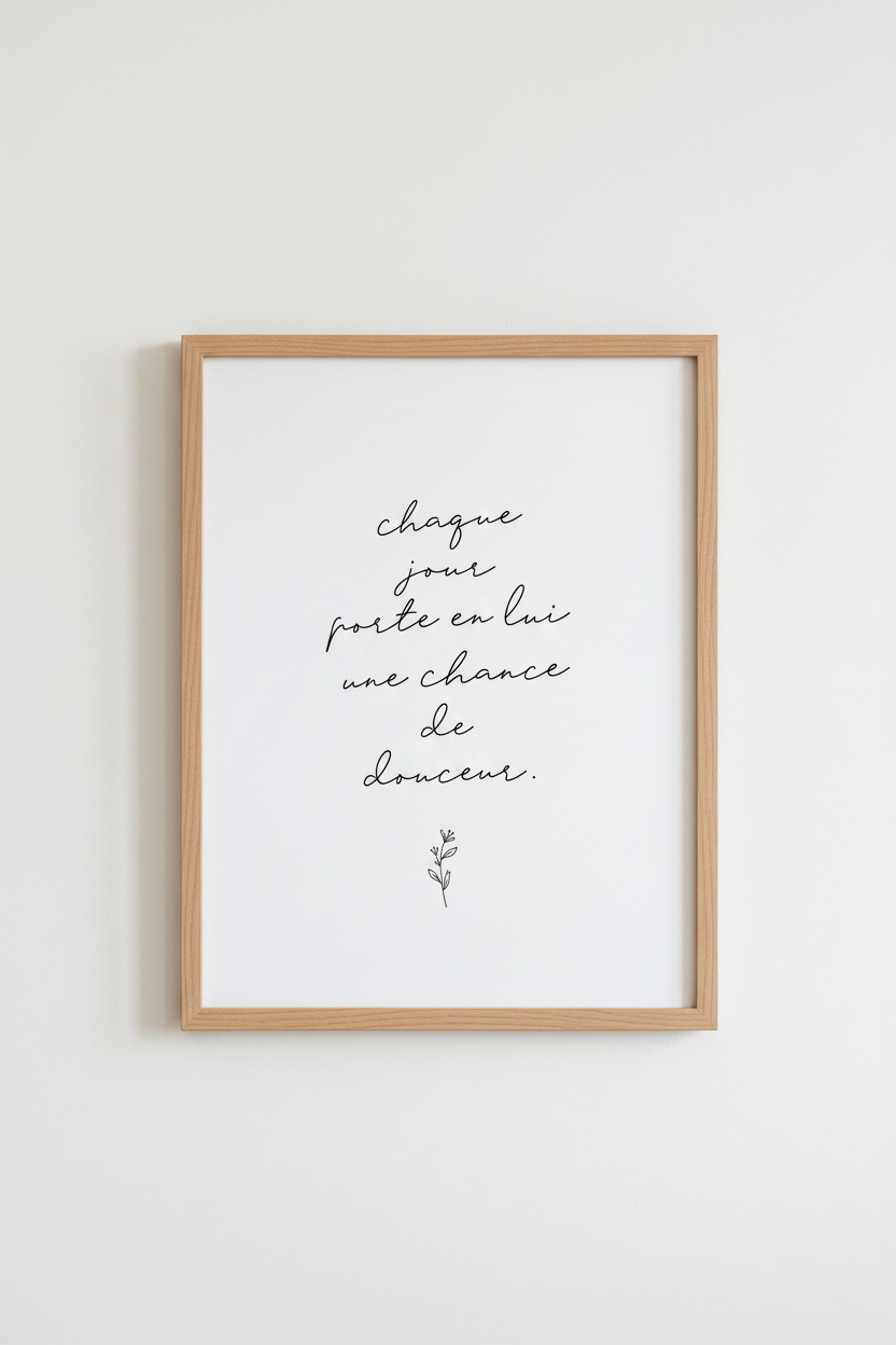 French Quote Wall Art | Minimalist Script Poster, Paris Chic Decor