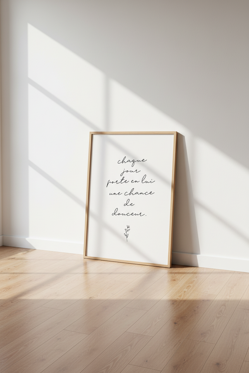 French Quote Wall Art | Minimalist Script Poster, Paris Chic Decor