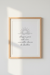 French Sun Quote Wall Art | Minimalist Black & White Print | Modern Office Decor Poster