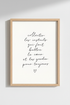French Quote Wall Art Print | Minimalist Romantic Decor | Cursive Typography Poster