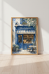 French Boulangerie Watercolor Art | Kitchen Wall Decor | Parisian Street Poster