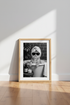 Funny Cat in Bathtub Wall Art | Black and White Spa Poster, Bathroom Decor