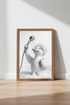 Funny Duck in Shower Wall Art | Black and White Bathroom Decor | Cute Animal Poster