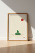Minimalist Japanese Frog Wall Art | Zen Nature Print, Home Office Decor