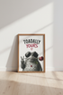 Funny Toad Wall Art Print | Toadally Yours Romantic Poster | Quirky Bedroom Decor