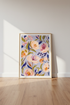 Abstract Floral Oil Painting | Pastel Lavender & Pink Botanicals, Living Room Decor