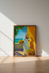 Tropical Woman with Fruit Art | Sun-Drenched Impressionist Poster, Coastal Decor
