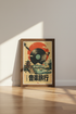 Japanese Vinyl Record Wall Art | Ukiyo-e Music Poster, Retro Studio Decor