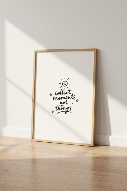 Minimalist wall art | Hand-drawn beige tones, living room decor | Subtle poster