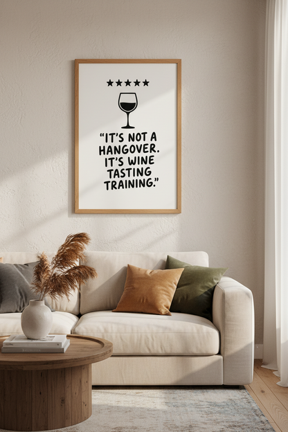 Funny Wine Quote Wall Art Print | Kitchen Bar Decor | Minimalist Poster