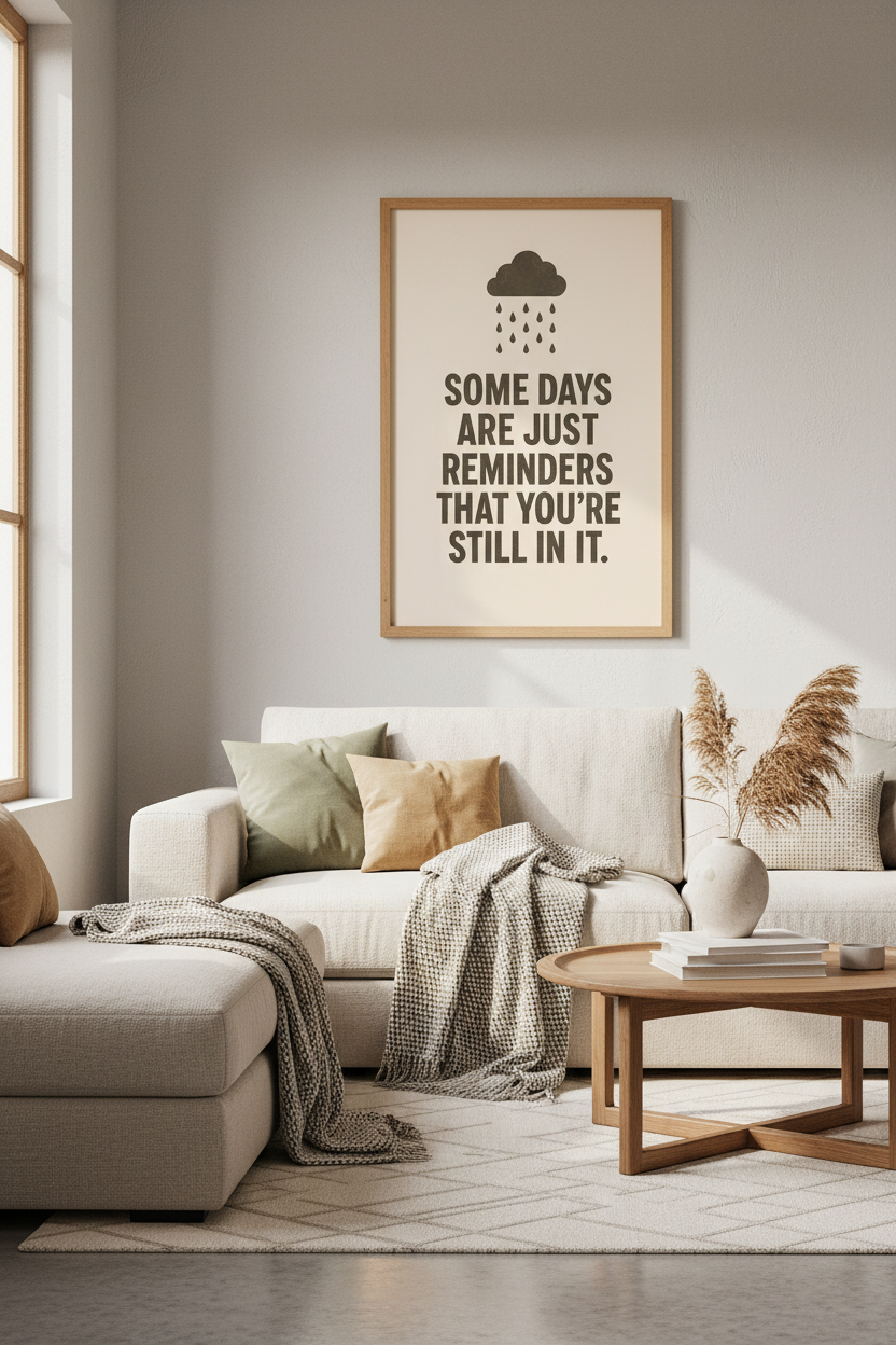 Motivational Human Experience Quote Wall Art | Neutral Minimalist Poster, Office Decor