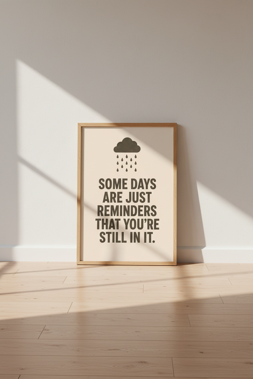 Motivational Human Experience Quote Wall Art | Neutral Minimalist Poster, Office Decor