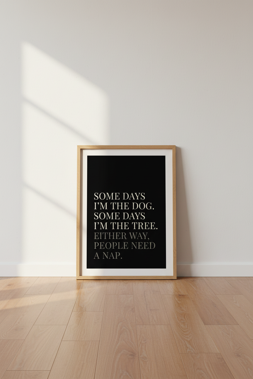 Funny Sarcastic Quote Wall Art | Black Typography Poster | Office &amp; Bedroom Decor