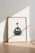 Cute Fuzzy Monster Wall Art Print | Nursery & Kids Decor | Whimsical Ink Poster