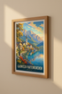 Garmisch-Partenkirchen Germany Travel Poster | Alpine Lake Wall Art | Retro Mountain Print