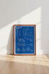 Genie S-85 Boom Lift Blueprint Art | Industrial Office Decor | Construction Poster
