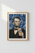 Funny Abraham Lincoln Wall Art Print | Eclectic Americana Poster, Historical Room Decor
