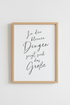 German Quote Wall Art | Minimalist Black & White Script Poster | Living Room Decor