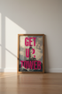 Lighthouse Quote | Neon Pink Typography, Modern Office Wall Art Print