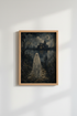 Dark Academia Ghost Art | Gothic Moody Manor Poster, Vintage Oil Style Print