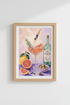 Aperol Spritz Wall Art Print | Surreal Cocktail Poster, Italian Kitchen Decor