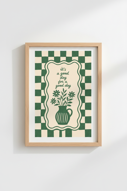 Antique floral vase Wall Art Print | Living Room Decor | Retro Poster