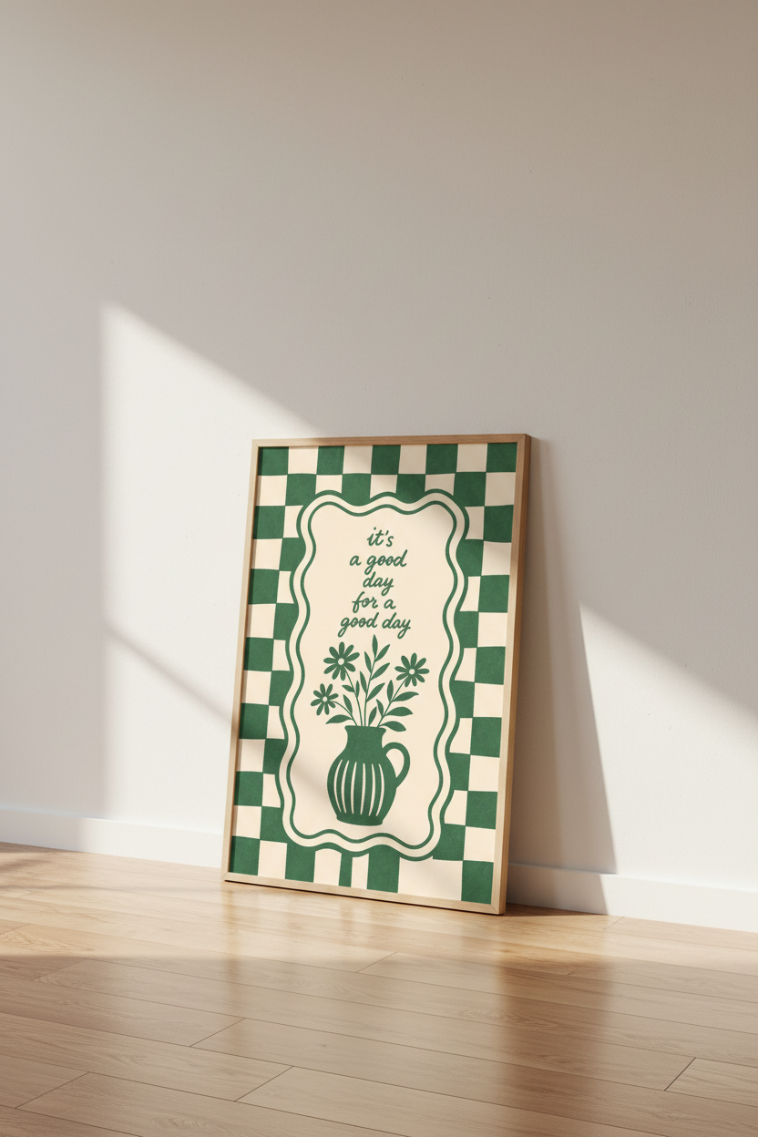 Antique floral vase Wall Art Print | Living Room Decor | Retro Poster