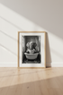 Elephant in Bathtub Wall Art | Funny Black and White Poster | Bathroom Decor