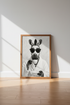 Zebra in Bathrobe Wall Art | Funny Black and White Bathroom Decor, Animal Poster