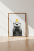 Cute Otter with Rubber Duck Wall Art | Minimalist Animal Poster, Bathroom Nursery Decor