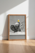 Baby Elephant Bath Time Wall Art | Grey & Yellow Bathroom Decor | Whimsical Animal Poster