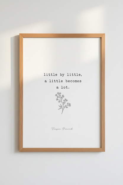 Tanzanian Proverb Wall Art Print | Minimalist Quote Poster | Office Decor