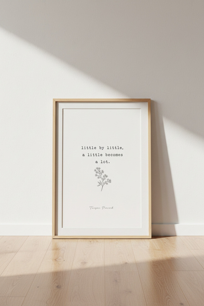 Tanzanian Proverb Wall Art Print | Minimalist Quote Poster | Office Decor