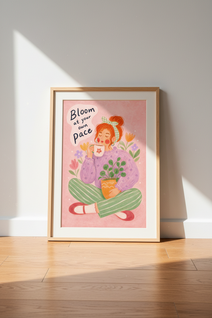 Pastel Wall Art Print | Living Room Decor | Whimsical Poster