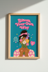 Retro Preppy Wall Art | Bloom Your Own Way Floral Poster, Dorm Room Decor