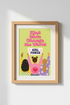 Girl Power Wall Art Print | Retro Pink Nursery Decor | Kind Girls Change World Poster