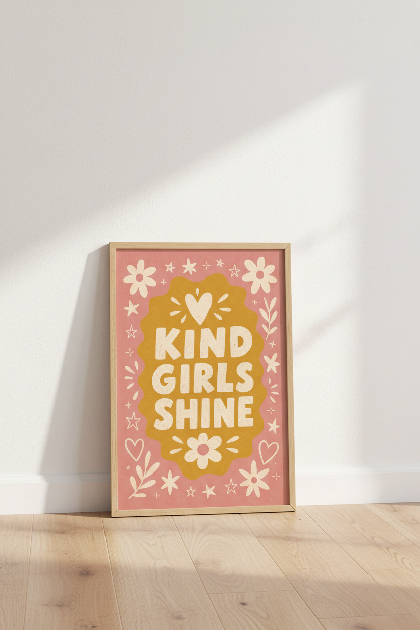 Abstract Girl Power Wall Art Print | Living Room Decor | Boho Poster