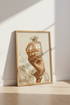 Perfume Bottle Oil Painting | Parisian Chic Cream & Gold Art, Vanity Decor