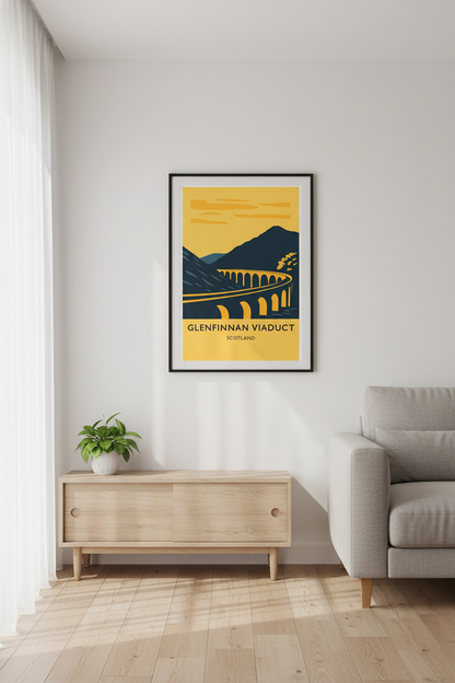 Glenfinnan Viaduct: Scottish Highlands Watercolor Art Print